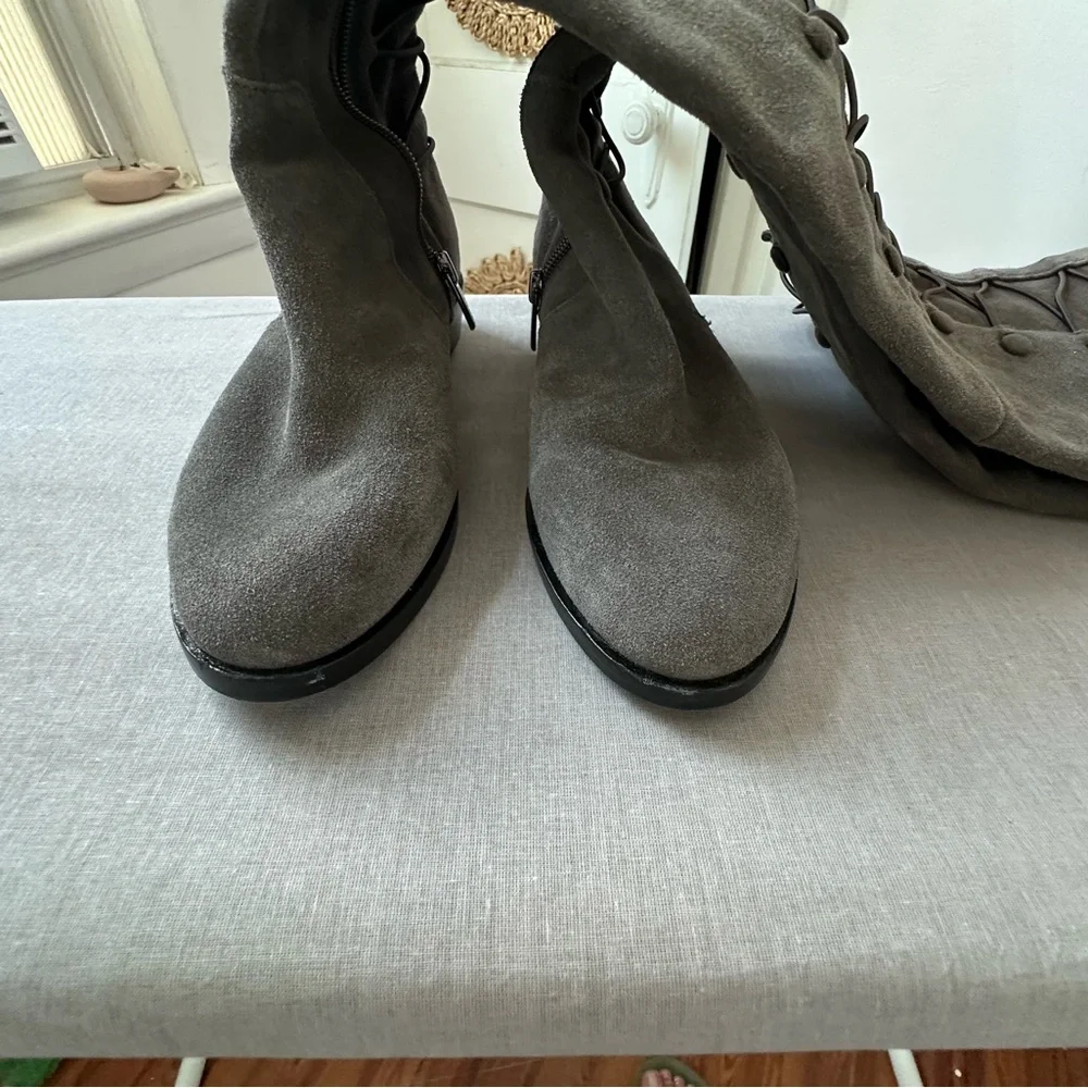 Vince Camuto Gray Over the Knee Boots suede - Picture 4 of 9